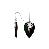 AE-6237-SHB Sterling Silver Earring With Black Shell Jewelry Bali Designs Inc